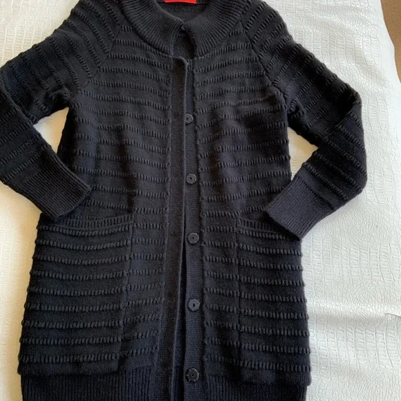 Carolina Herrera CH black cardigan sweater XS